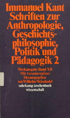 Obálka Schriften zur Anthropologie, G...