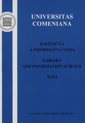 Obálka Knižničná a informačná veda : ...