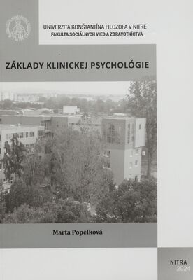 Obálka Základy klinickej psychológie ...