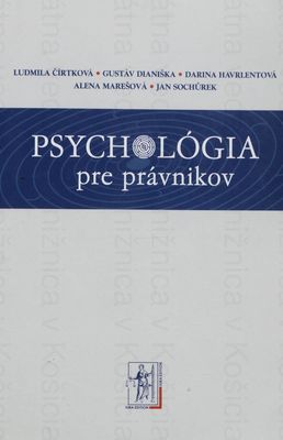 Psychológia pre právnikov /