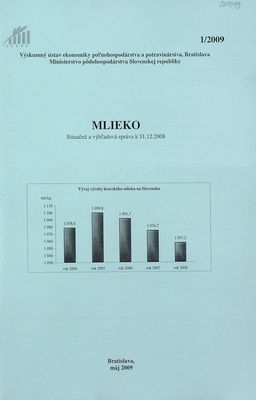 Mlieko : situačná a výhľadová správa k 31.12.2008 /