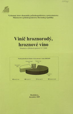 Vinič hroznorodý, hroznové víno : situačná a výhľadová správa k 31.7.2008 /
