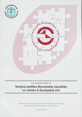 Verejná politika Slovenskej republiky vo vzťahu k Európskej únii /