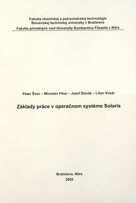 Základy práce v operačnom systéme Solaris /