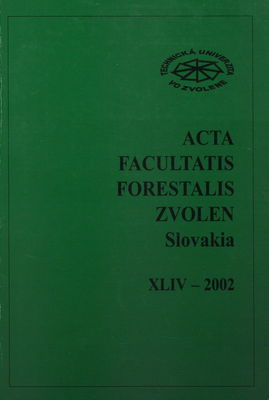 Acta Facultatis forestalis Zvolen Slovakia. XLIV/2002 /