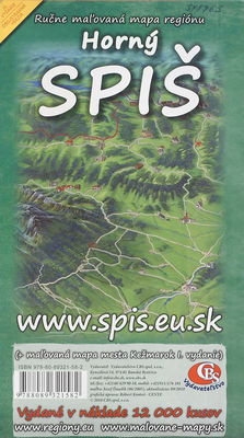 Horný Spiš ; Kežmarok ručne maľovaná mapa regiónu : ručne maľovaná mapa mesta : obojstranná verzia /