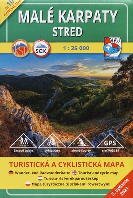 Malé Karpaty stred : turistická a cyklistická mapa /