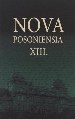 Nova posoniensia XIII. : a pozsonyi magyar tanszék évkönyve /