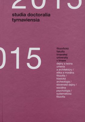 Studia doctoralia Tyrnaviensia 2015 /