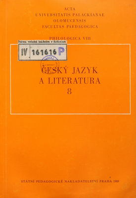 Český jazyk a literatura. [Sv.] 8