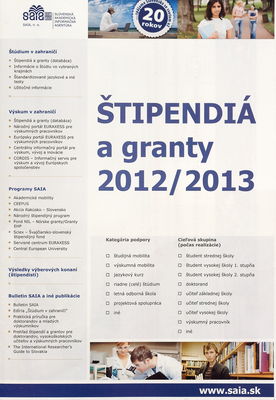 Štipendiá a granty 2012/2013 /