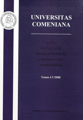 Acta Facultatis pharmaceuticae Universitatis Comenianae. Tomus LV.