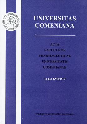 Acta Facultatis pharmaceuticae Universitatis Comenianae. Tomus LVII /