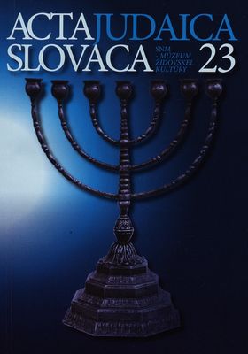 Acta Judaica Slovaca. 23 /