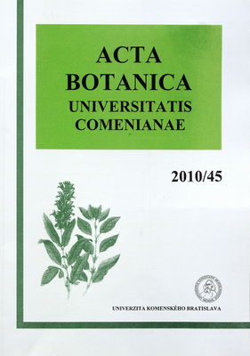 Acta botanica Universitatis Comenianae. Volume 45.