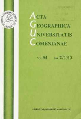 Acta geographica Universitatis Comenianae. Vol. 54, no. 2/2010 /