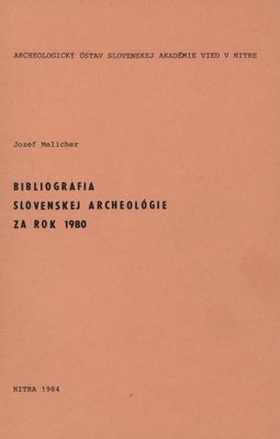 Bibliografia slovenskej bibliografie za rok 1980 /