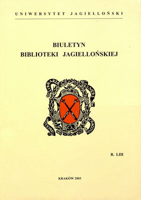 Biuletyn Biblioteki Jagiellońskiej. R. LIII /