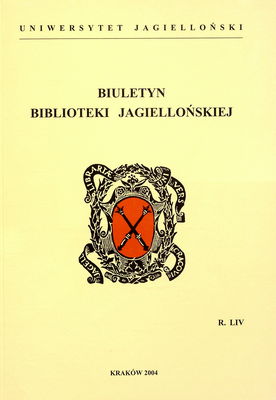 Biuletyn Biblioteki Jagiellońskiej. R. LIV /