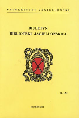 Biuletyn Biblioteki Jagiellońskiej. R. LXI /