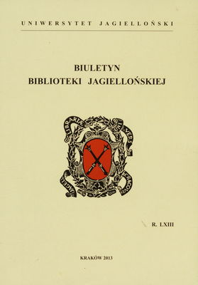 Biuletyn Biblioteki Jagiellońskiej. R. LXIII /