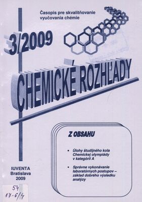 Chemické rozhľady : časopis pre skvalitňovanie vyučovania chémie.