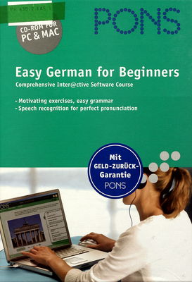 Easy German for Beginners : PONS : Software Course : motivating exercises : easy grammar : speech recognition for perfect pronunciation.
