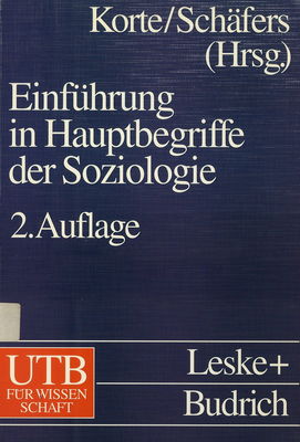 Einführung in Hauptbegriffe der Soziologie. 1. Bd. /