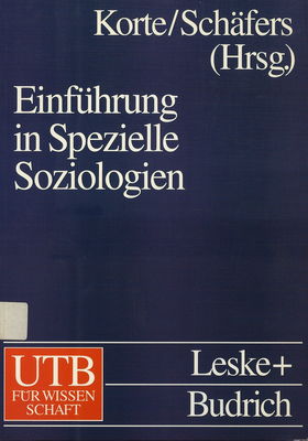 Einführung in Spezielle Soziologien. 4. Bd. /