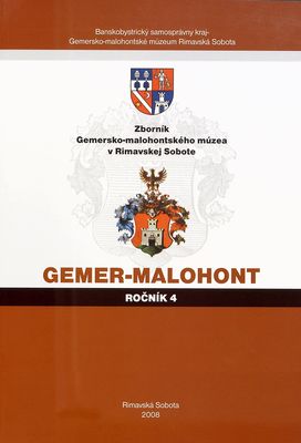 Gemer-Malohont : zborník Gemersko-malohontského múzea v Rimavskej Sobote. Ročník 4 /
