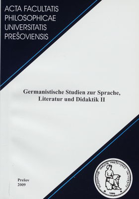 Germanistische Studien zur Sprache, Literatur und Didaktik II /