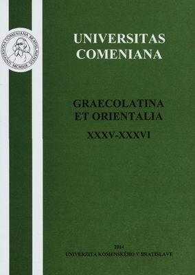 Graecolatina et orientalia. XXXV-XXXVI /