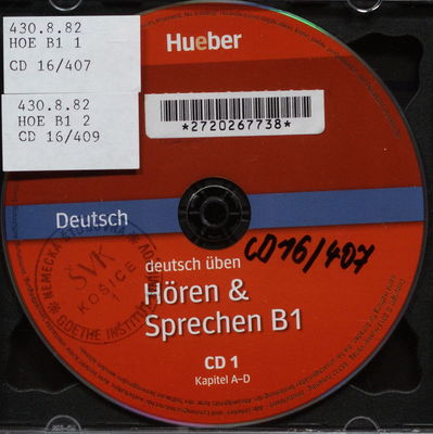Hören & Sprechen B1 CD 1 von 2 CDs Kapitel A-D