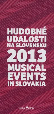 Hudobné udalosti na Slovensku 2013 /
