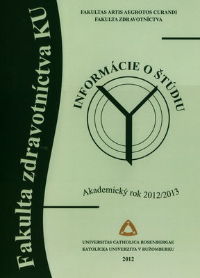Informácie o štúdiu : akademický rok 2012/2013 /