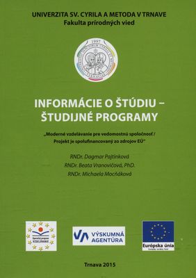 Informácie o štúdiu - študijné programy /