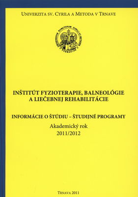 Informácie o štúdiu - študijné programy na akademický rok 2011/2012 /