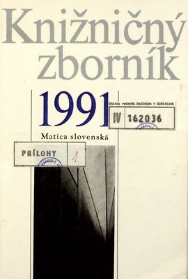 Knižničný zborník 1991 /