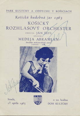 Košická hudbná jar 1963 : Košický rozhlasový orchester : streda, 17. apríla 1963 o 20. hodine, Dom kultúry /