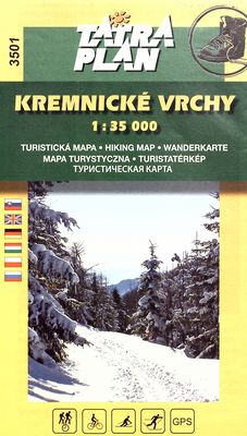 Kremnické vrchy turistická mapa.