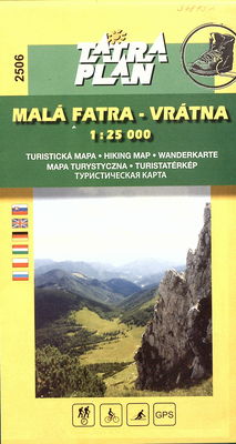Malá Fatra - Vrátna turistická mapa.