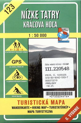 Nízke Tatry ; Kráľova hoľa turistická mapa /