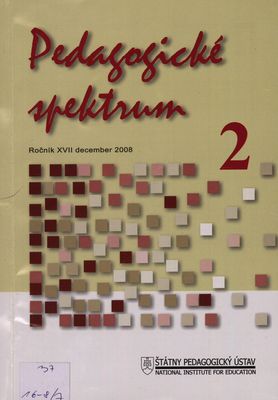 Pedagogické spektrum : časopis pre pedagogickú teóriu, školskú prax, politiku výchovy a vzdelávania.