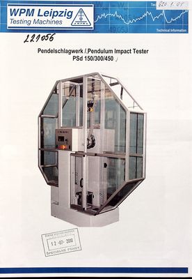 Pendulum Impact Tester PSd 150/300/450.