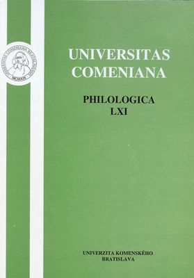 Philologica : (zborník príspevkov učiteľov Katedry jazykov FiF UK v Bratislave). LXI, Lingua academica /