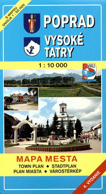 Poprad ; Vysoké Tatry : mapa mesta s mapou okolia /