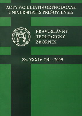 Pravoslávny teologický zborník. XXXIV (19) /