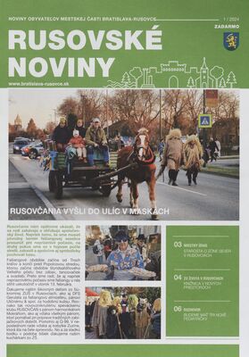 Rusovské noviny : noviny obyvateľov mestskej časti Bratislava - Rusovce.