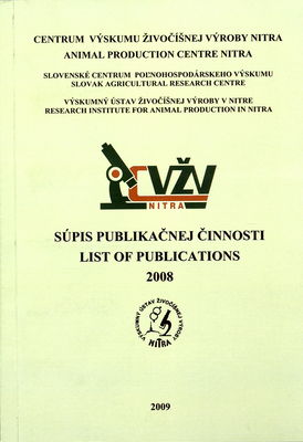 Súpis publikačnej činnosti 2008 /