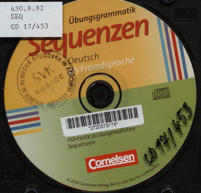 Sequenzen : Übungsgrammatik. Deutsch als Fremdsprache. Hörtexte zu ausgewählten Sequenzen